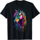 Pop Art - Colorful Horse T-Shirt - T-Shirt | Black