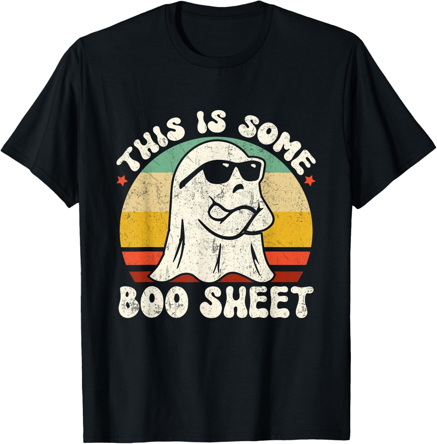 This Is Some Boo Sheet Ghost Halloween Costume T-Shirt - T-Shirt | Black