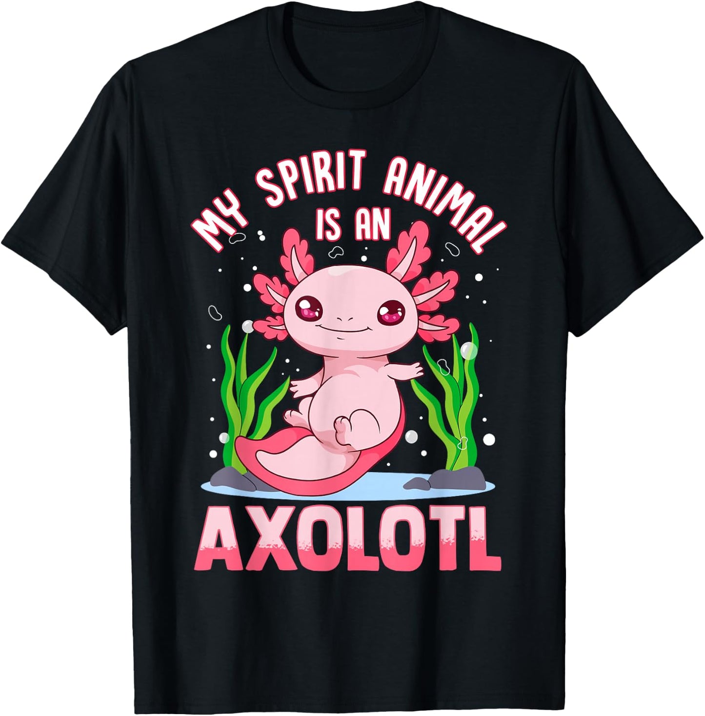 Axolotl Shirts For Girls Boys My Spirit Animal Is An Axolotl T-Shirt - T-Shirt | Black