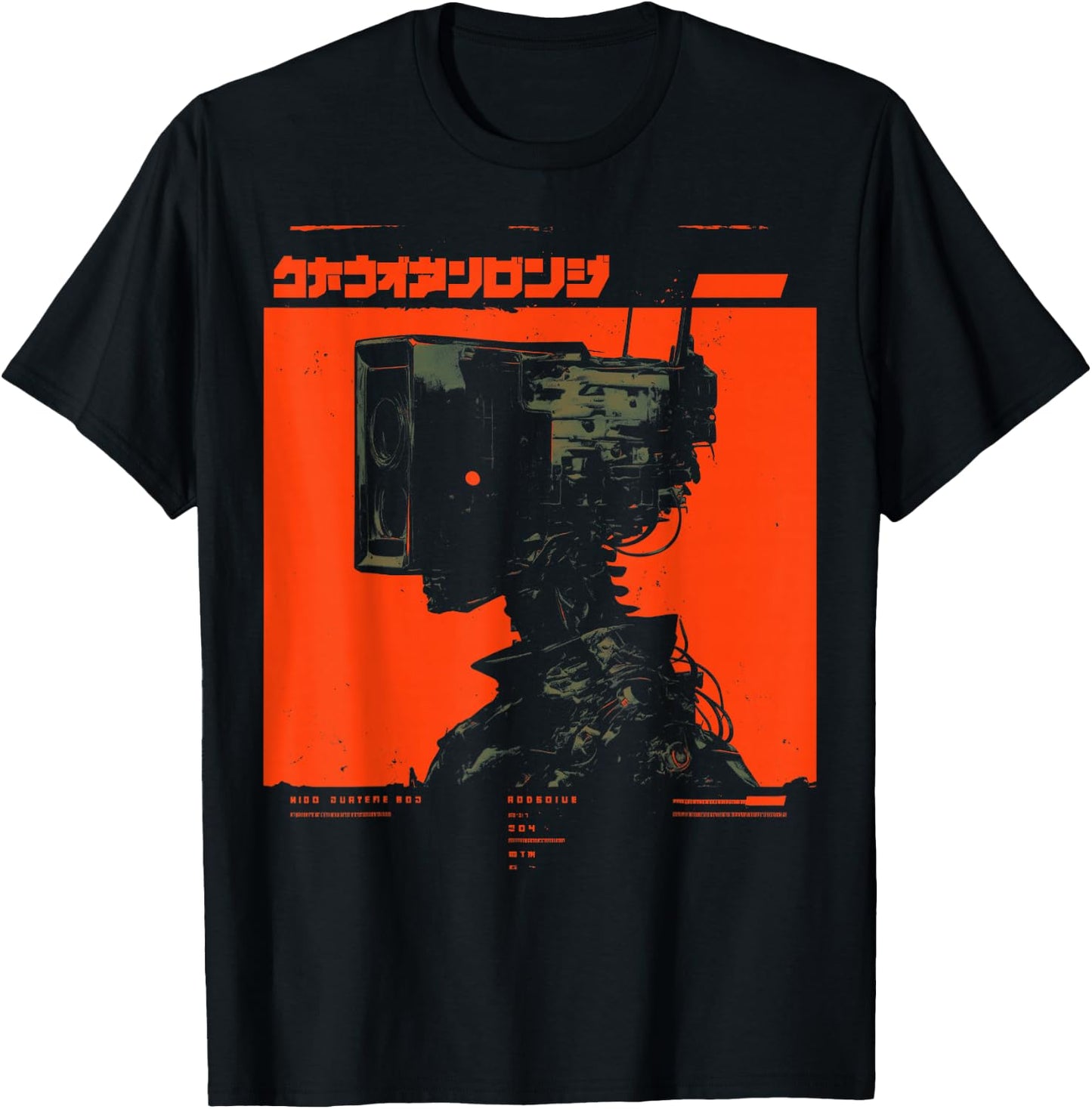 Futuristic Techwear Japanese Cyberpunk Harajuku Horror Punk , black T-Shirt - T-Shirt | Black