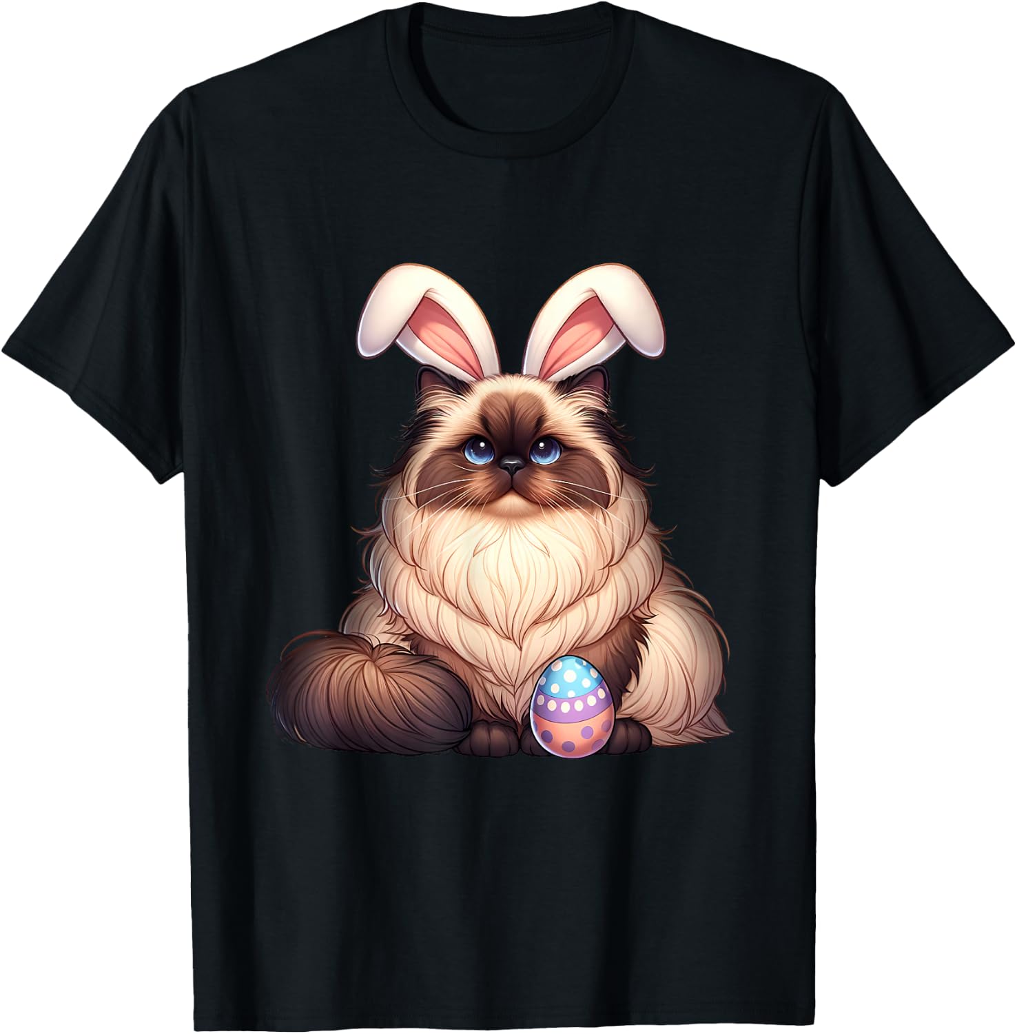 Easter Himalayan Cat Cats Pets Pet Bunny Rabbits Men Women T-Shirt - T-Shirt | Black
