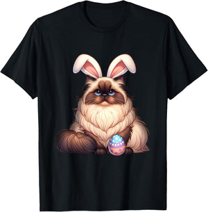 Easter Himalayan Cat Cats Pets Pet Bunny Rabbits Men Women T-Shirt - T-Shirt | Black