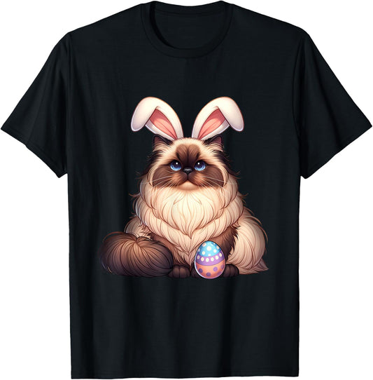 Easter Himalayan Cat Cats Pets Pet Bunny Rabbits Men Women T-Shirt - T-Shirt | Black