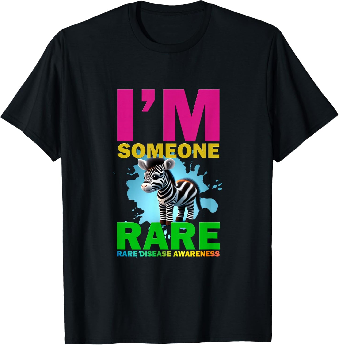I'm Rare, cute zebra for Rare disease awareness T-Shirt - T-Shirt | Black