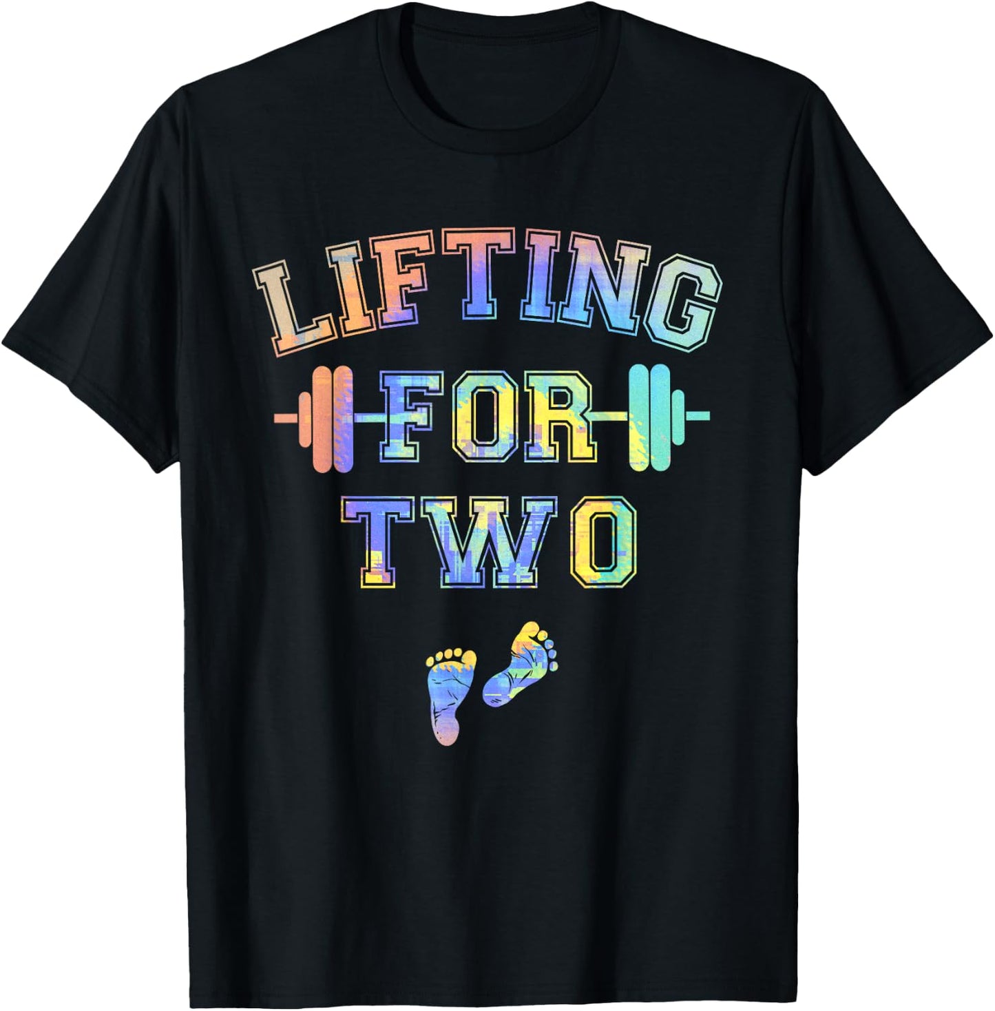 Lifting For Two Funny Pregnancy Workout T-Shirt - T-Shirt | Black