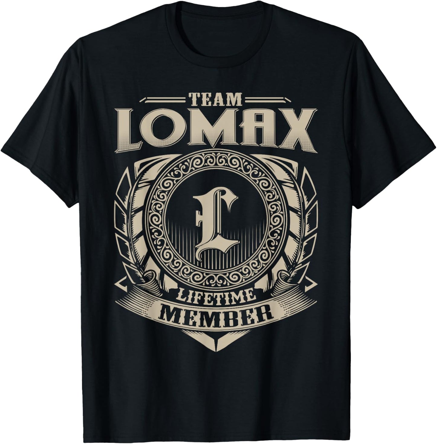 Team LOMAX Lifetime Member Funny LOMAX Family Name Vintage T-Shirt - T-Shirt | Black