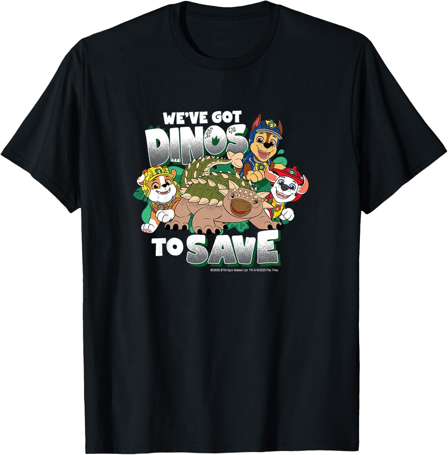 Paw Patrol: The Dino Movie - We've Got Dinos to Save T-Shirt - T-Shirt | Black