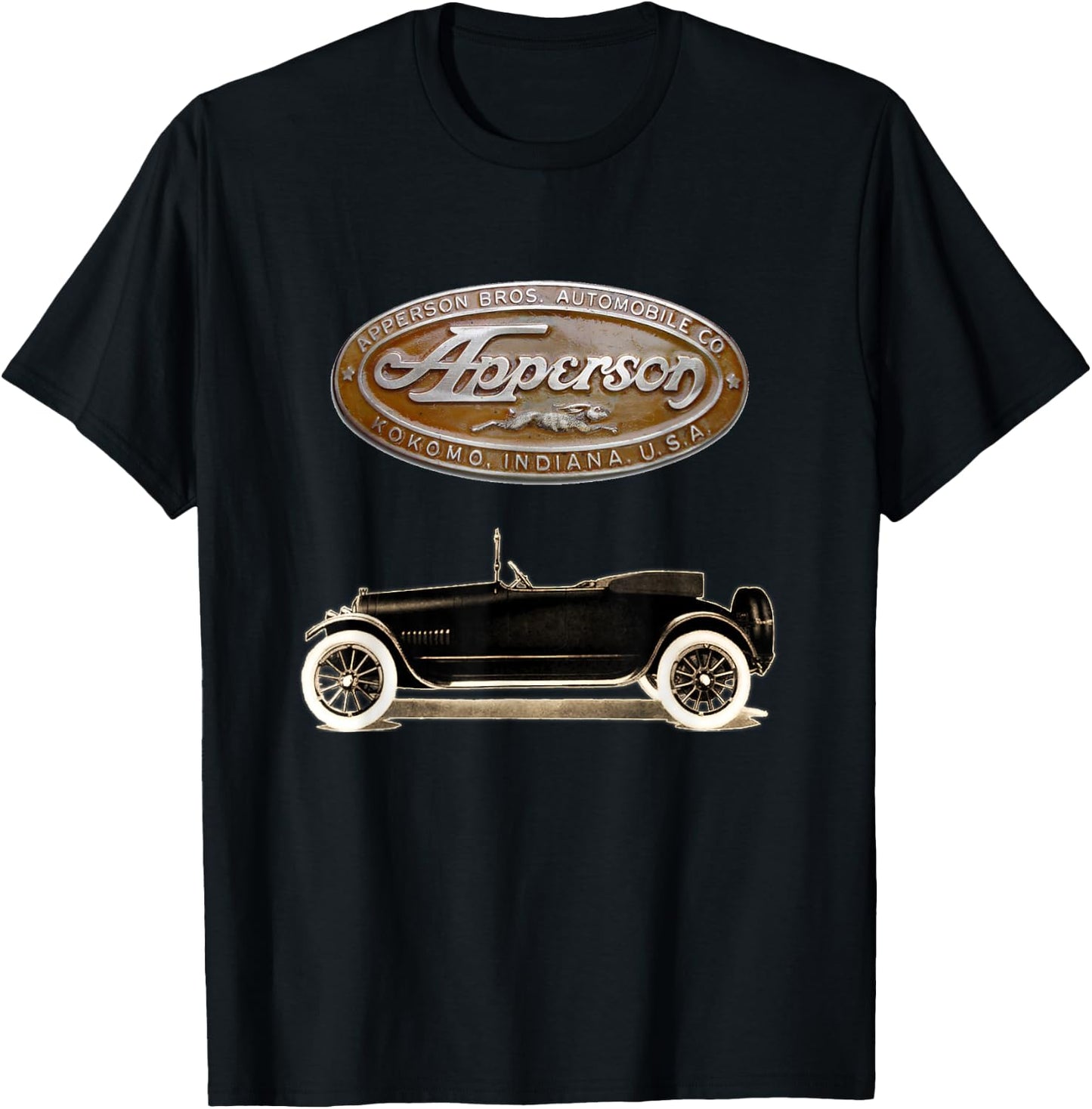 Antique Car 1915 Apperson Bros. Jack Rabbit T-Shirt - T-Shirt | Black