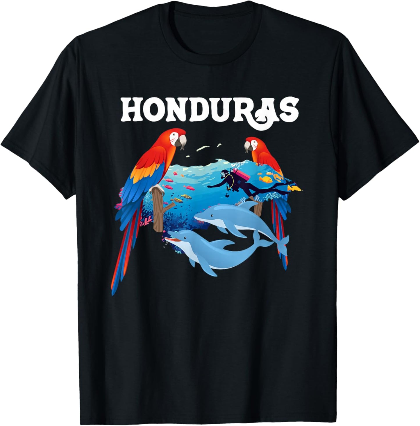 Honduras Map Pride Design T-Shirt - T-Shirt | Black