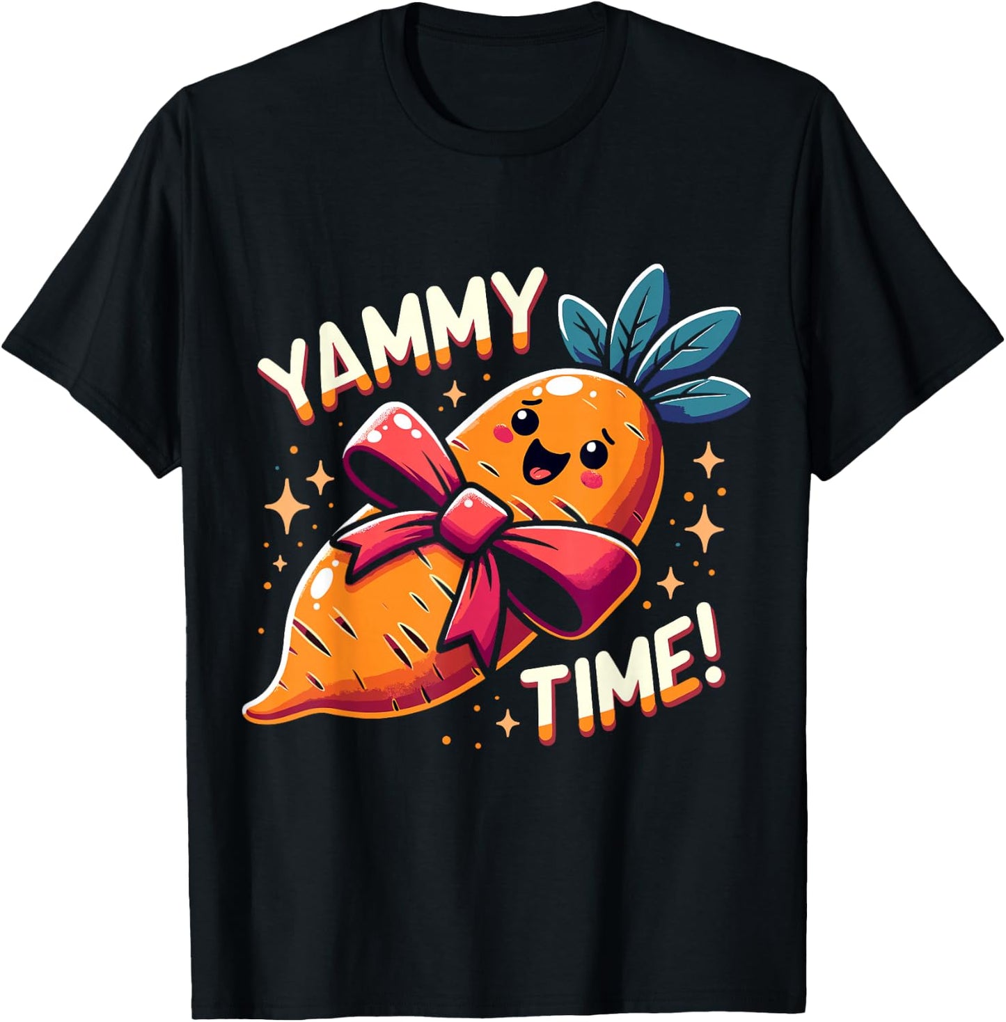 Funny Thanksgiving Yam Yammy Time T-Shirt - T-Shirt | Black