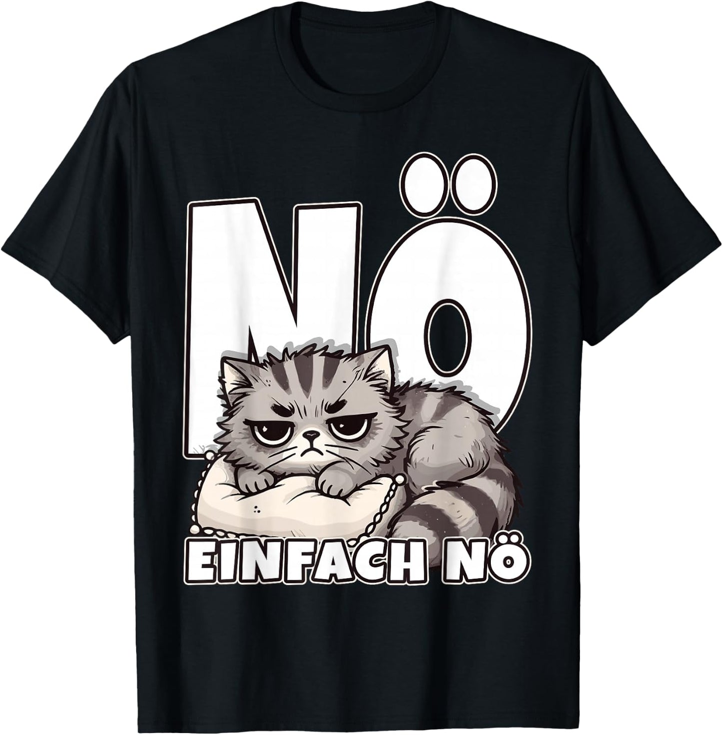 Nö einfach nö, Cat Statement, Children's Girl, Boy, Funny , black T-Shirt - T-Shirt | Black