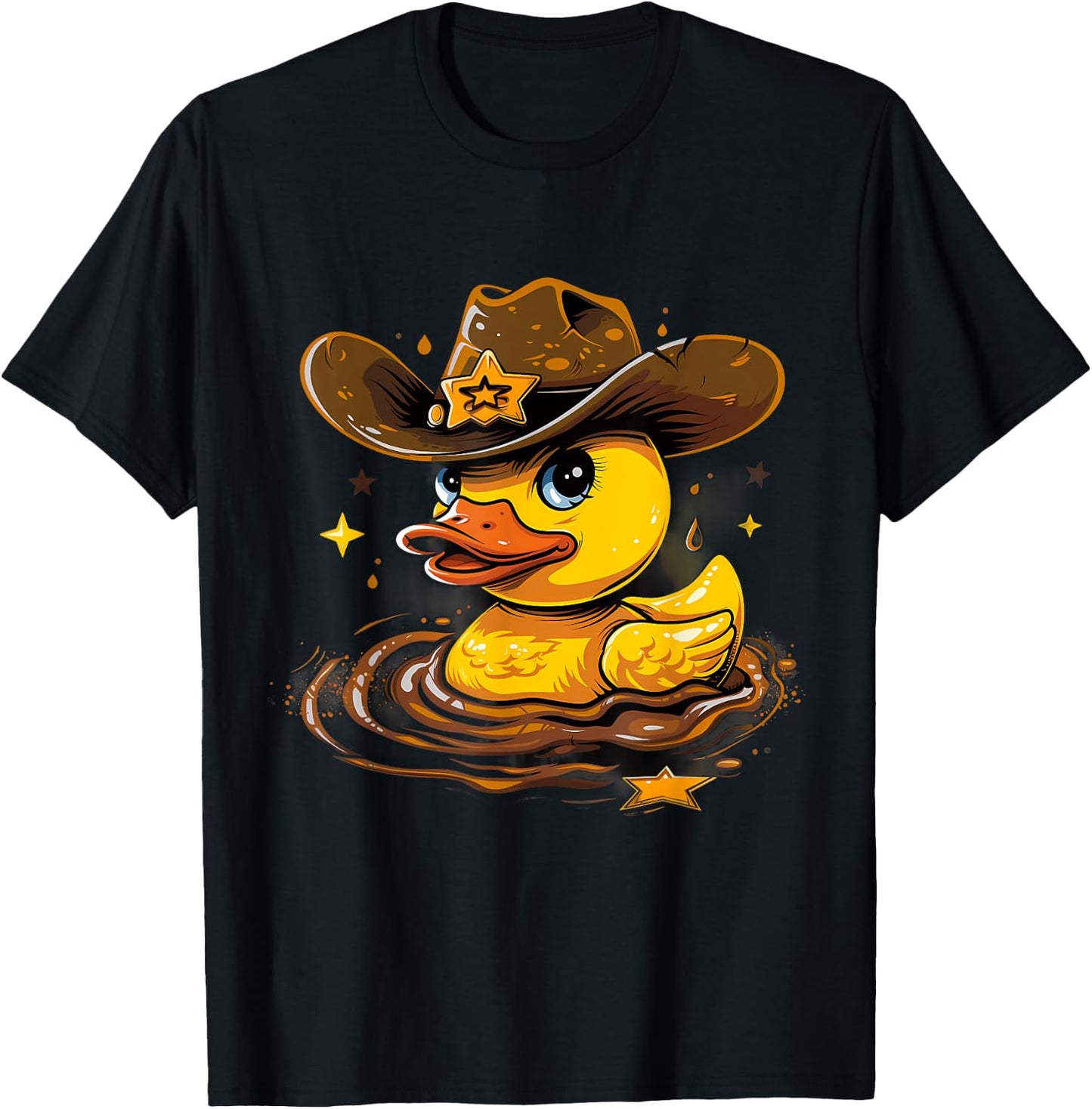 Rubber Duck Sheriff Marshal Rubber Duckling Rubber Duckie T-Shirt - T-Shirt | Black