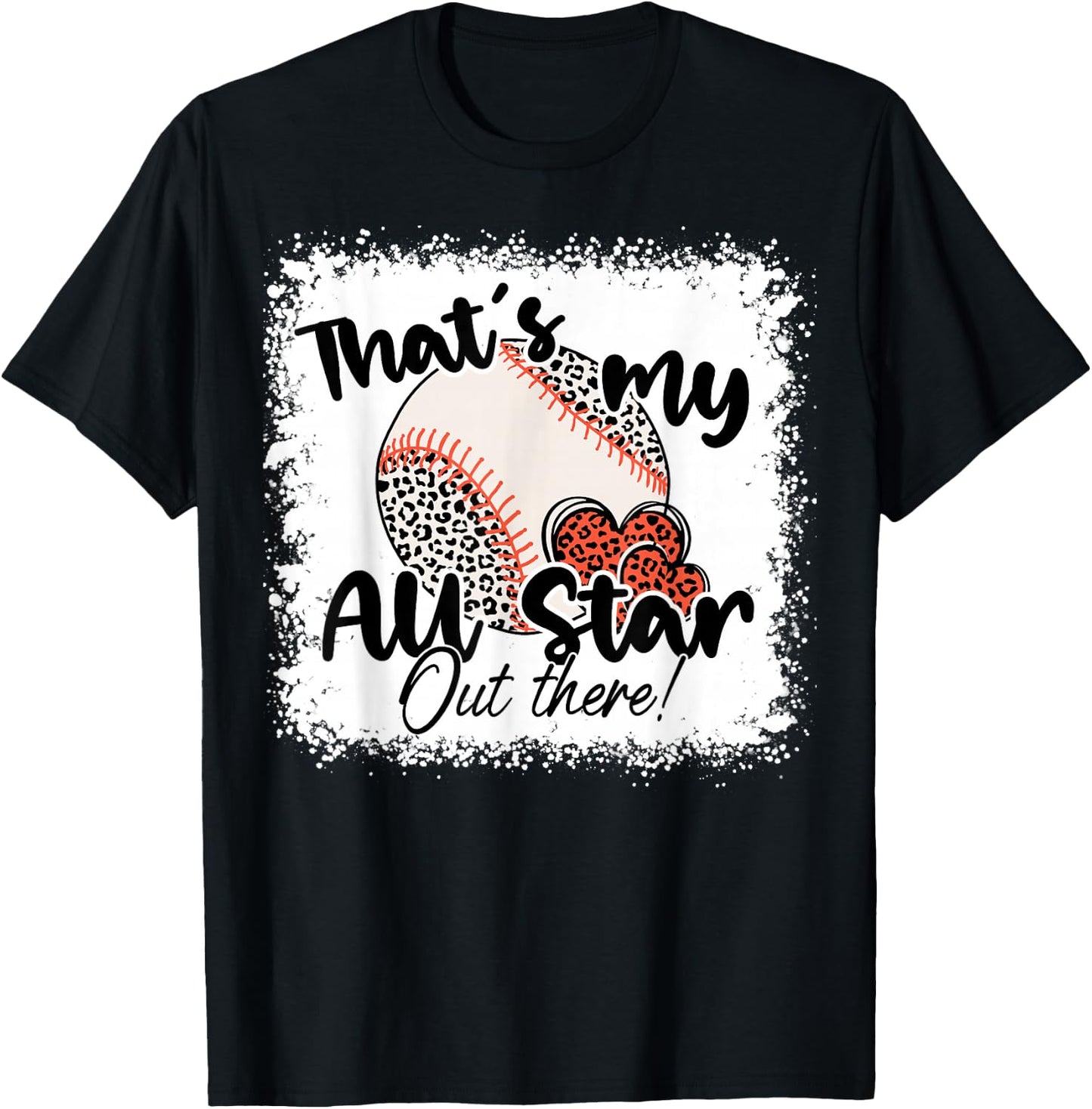 That's My All Star Out There Baseball Player Mom Mothers Day T-Shirt - T-Shirt | Black