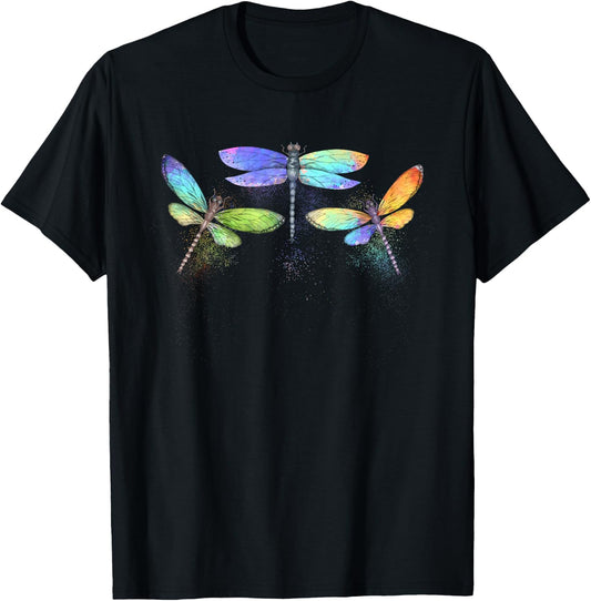 Cool Dragonfly Art Women Dragonfly Lovers Entomology T-Shirt - T-Shirt | Black