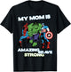 Marvel Avengers My Mom Is Amazing Brave Strong Chest Logo T-Shirt - T-Shirt | Black