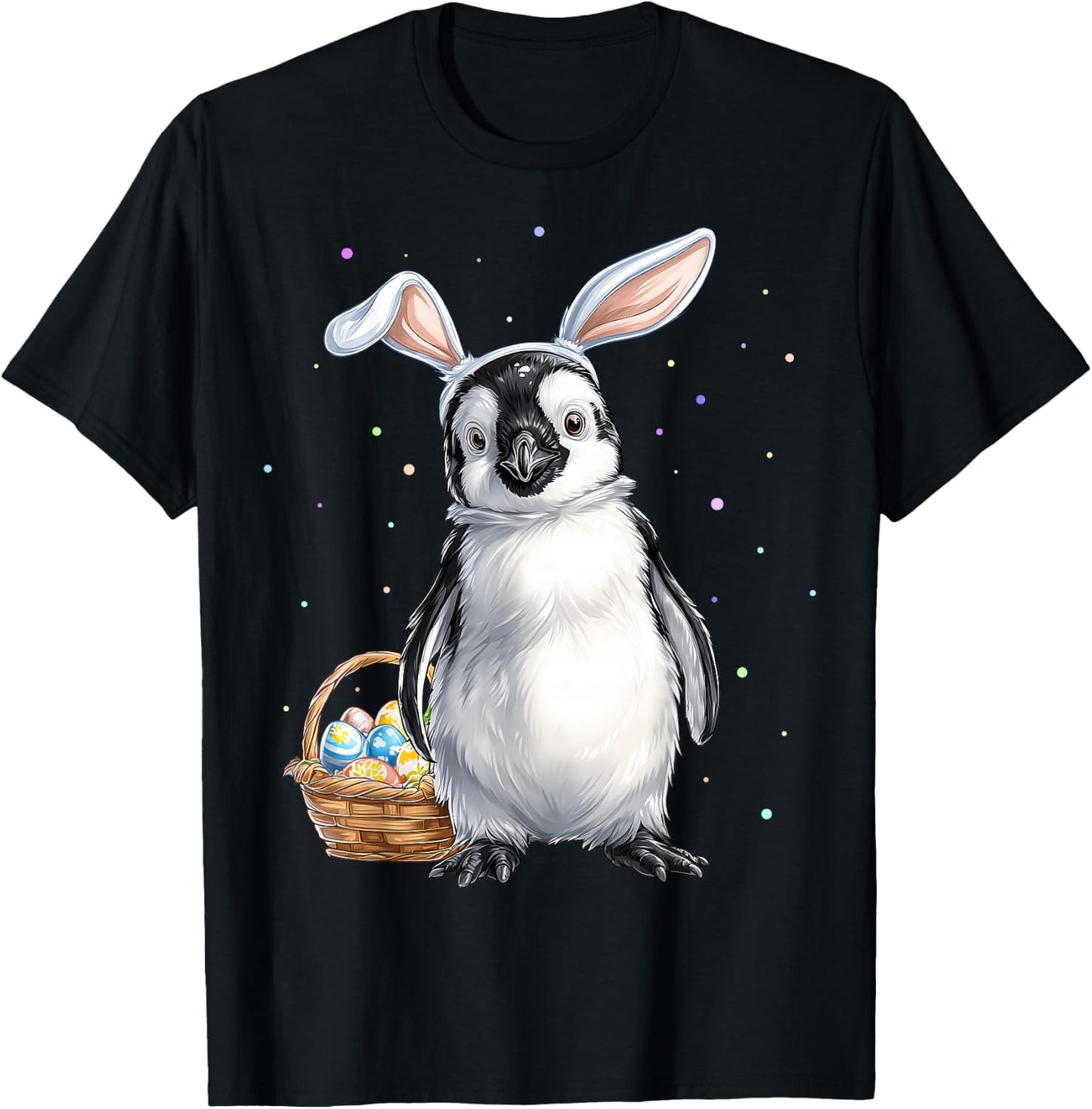Pinguin Vogel Ostern Haseneier Hasenohren niedlich T-Shirt - T-Shirt | Black