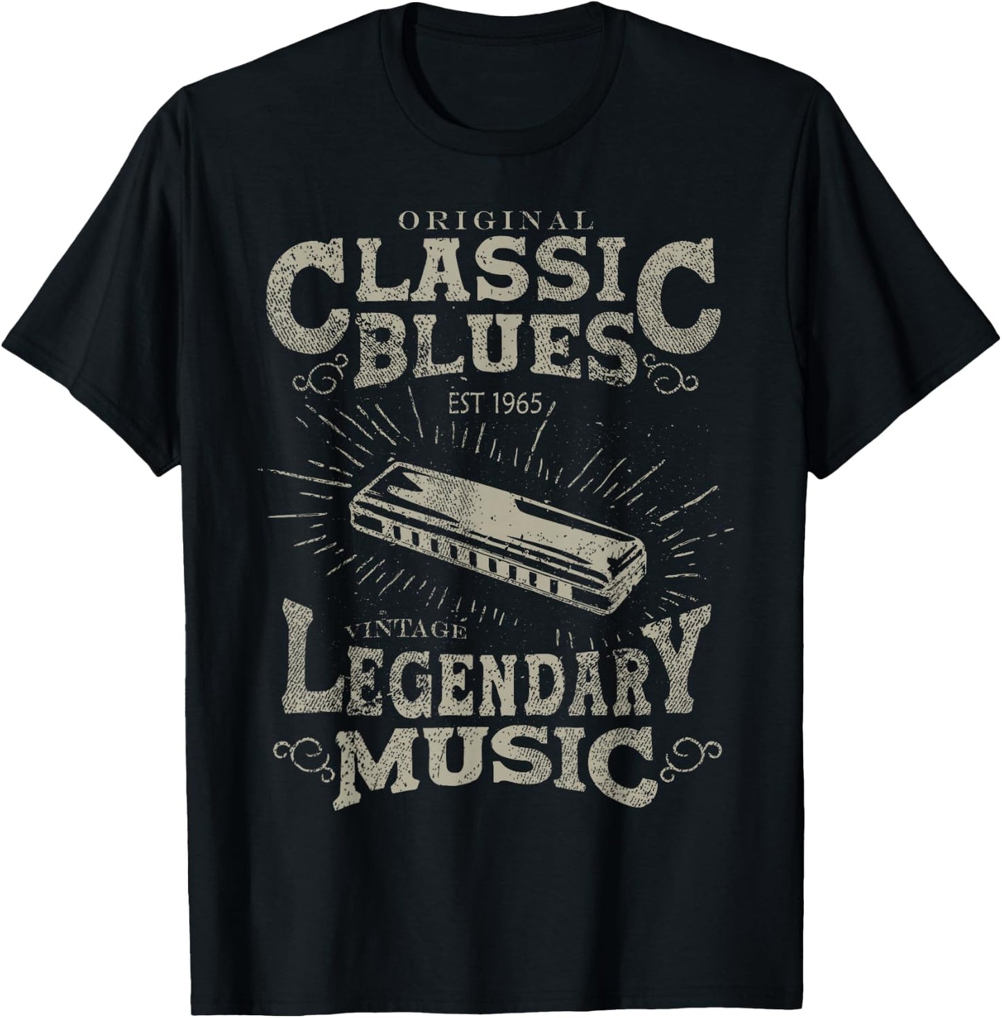 Liebhaber von Blues-Musikbands, Vintage-Gitarrenlehrer, lustiger Blues T-Shirt - T-Shirt | Black