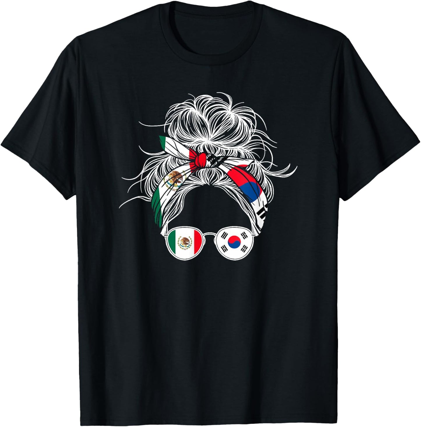 Mexican Korean Flag Mexico South Korea T-Shirt - T-Shirt | Black
