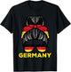 Germany Flag German Girl Messy Bun Football Soccer Fan Women T-Shirt - T-Shirt | Black