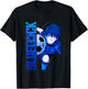 Blue Lock Blue Soccer Ball Split Panels , Black, S T-Shirt - T-Shirt | Black