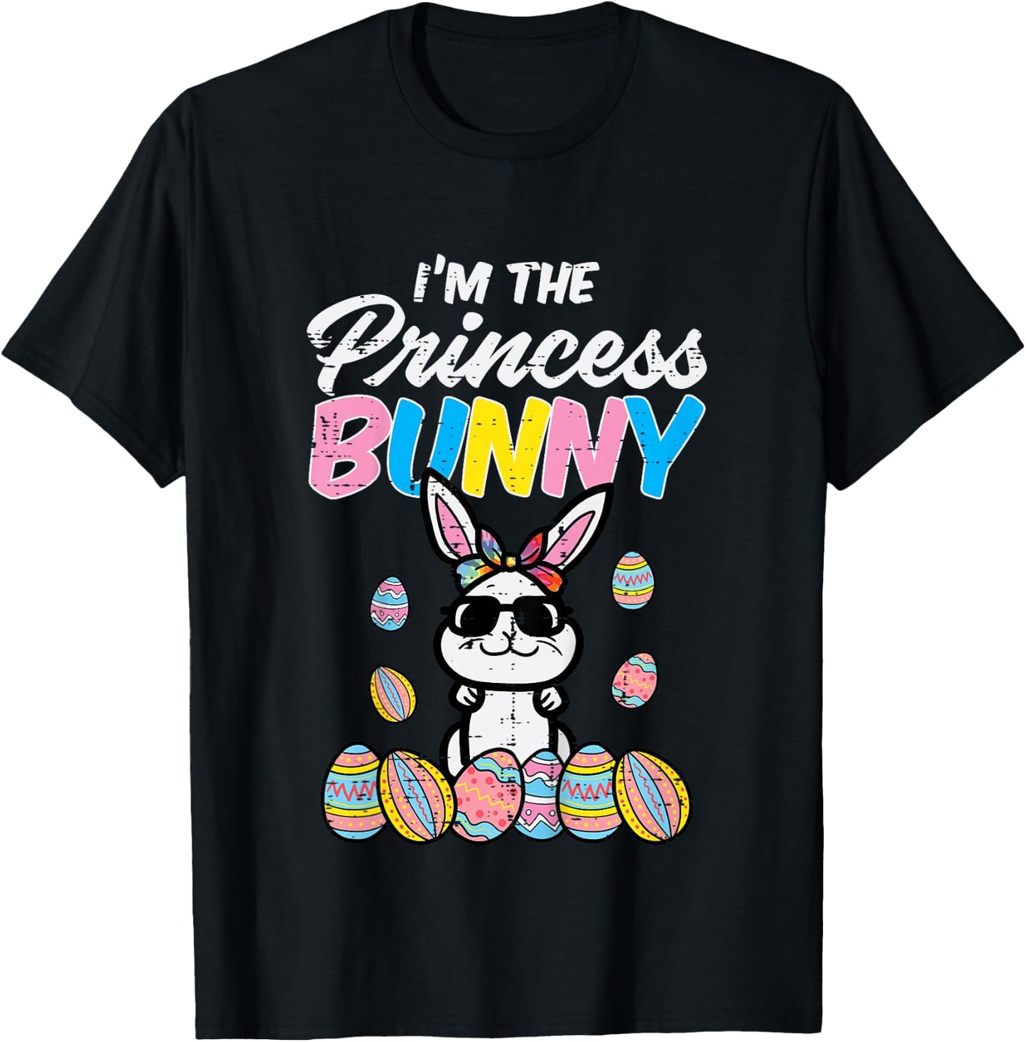 Easter Im The Princess Bunny Girls Kids Toddler Teens Youth T-Shirt - T-Shirt | Black