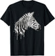 Zebra Watercolor Artistic Horse Wildlife Lovers Graphic T-Shirt - T-Shirt | Black