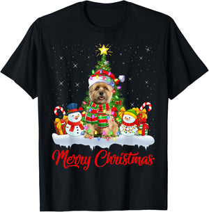 Cairn Terrier Dog Xmas Tree Lighting Cairn Terrier Christmas Men Women Kids T-Shirt - T-Shirt | Black