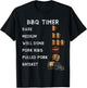 BBQ Smoker BBQ Timer Rare Pork Ribs Pulled Pork Brisket T-Shirt - T-Shirt | Black