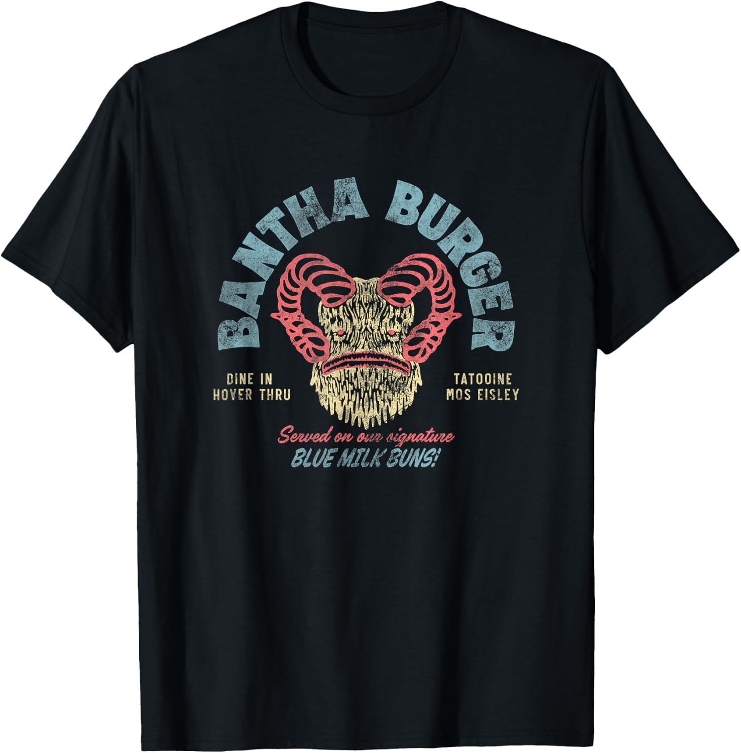 Star Wars Bantha Burger Full Color T-Shirt - T-Shirt | Black
