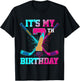 Hockey Ice Cream Drip It's My 7th Birthday Player Birthday T-Shirt - T-Shirt | Black
