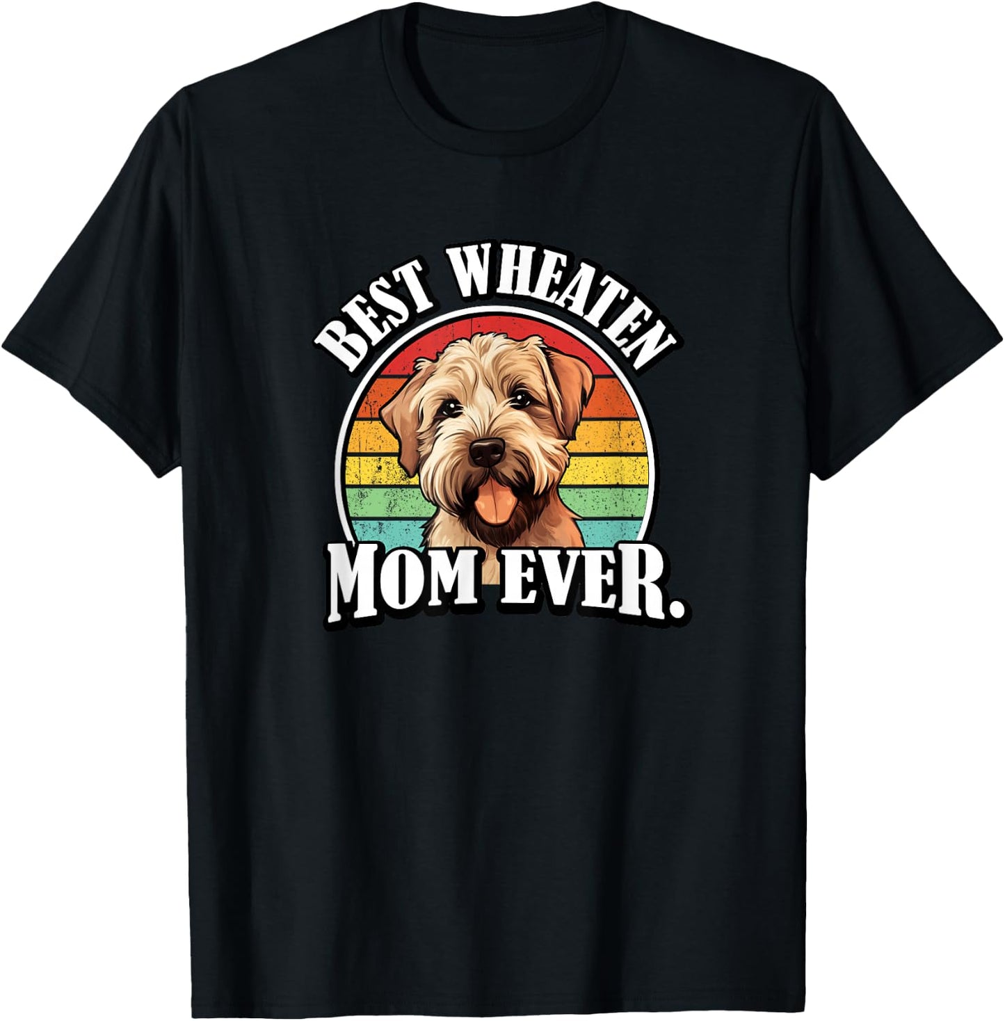 Retro Vintage Girls Best Wheaten Terrier Mom Lover T-Shirt - T-Shirt | Black