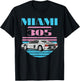 Miami 305 Vintage Florida City Beach 80s Men Women Boys Girl T-Shirt - T-Shirt | Black