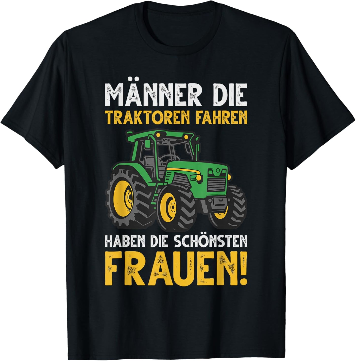 Men's Tractors Driving Farmer , black T-Shirt - T-Shirt | Black