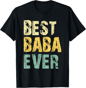 Best Baba Ever Funny Retro Vintage T-Shirt - T-Shirt | Black