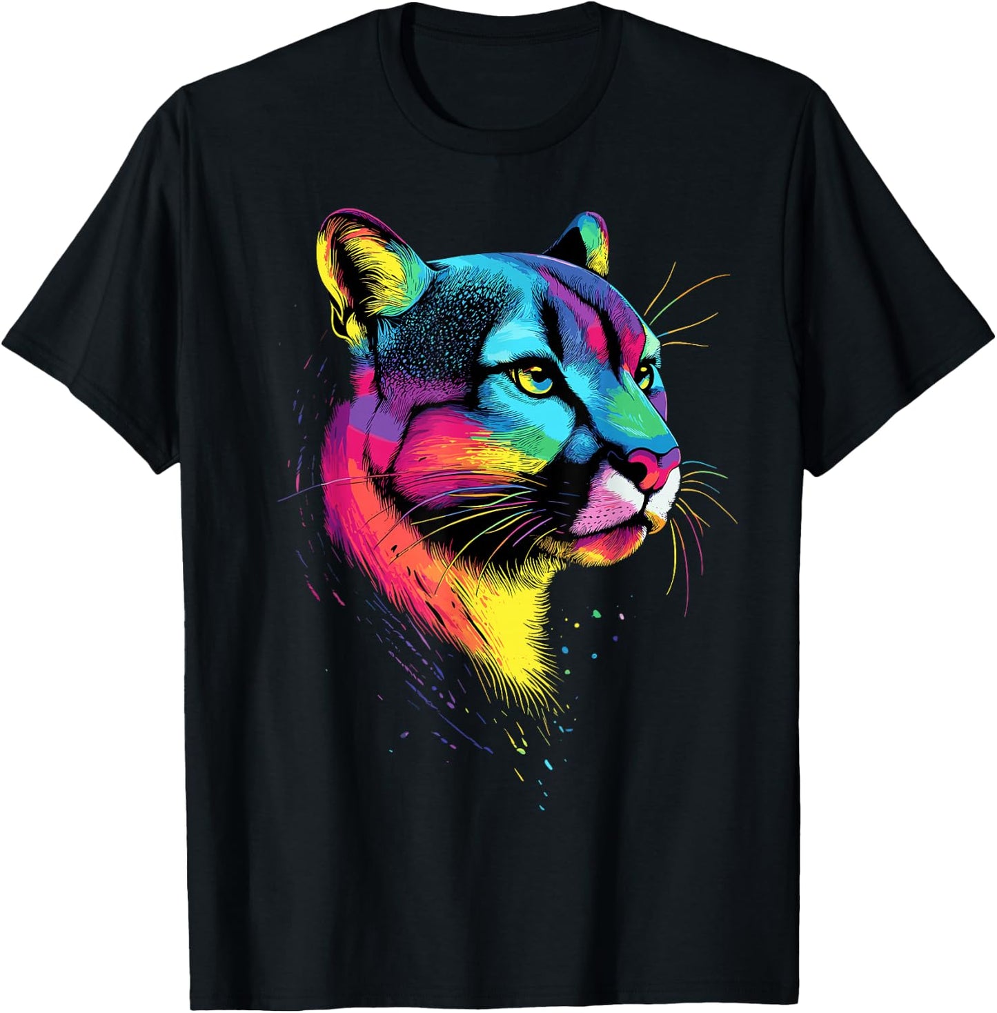 Puma Raubkatze Berglöwe Kuguar Pumas Panther Süßer Puma T-Shirt - T-Shirt | Black