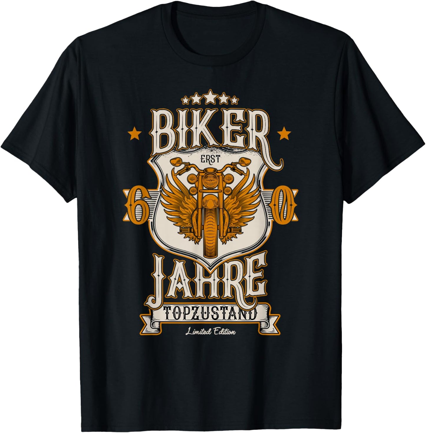 60. Geburtstag Biker Motorrad Mann Geschenk lustig T-Shirt - T-Shirt | Black