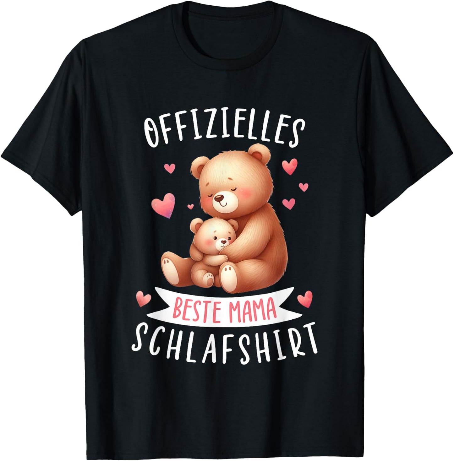 Offizielles Beste Mama Schlafshirt Muttertag Bären Mama T-Shirt - T-Shirt | Black