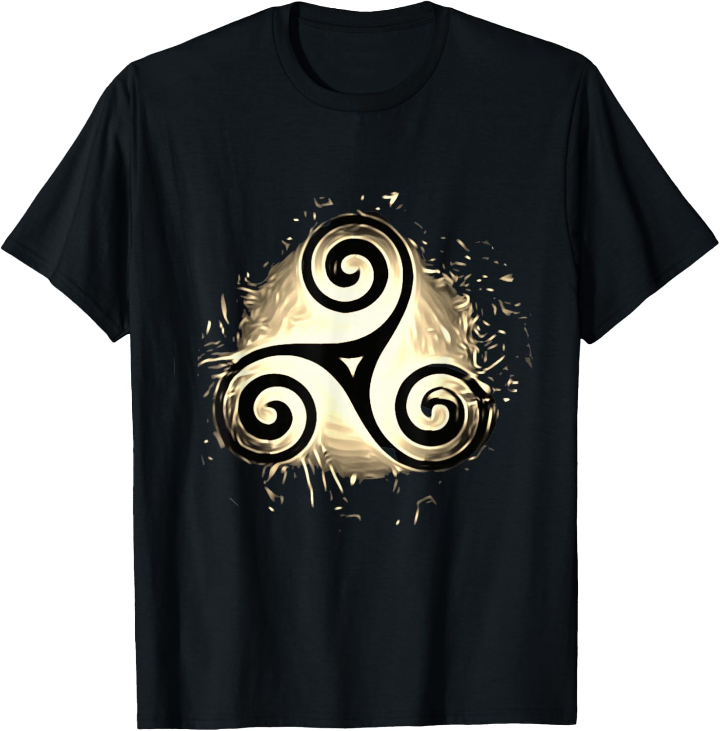 Triskel Triquetra Rune Celtic Protective , Black, S T-Shirt - T-Shirt | Black