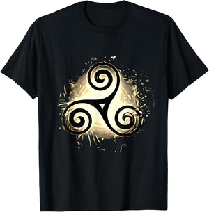Triskel Triquetra Rune Celtic Protective , Black, S T-Shirt - T-Shirt | Black