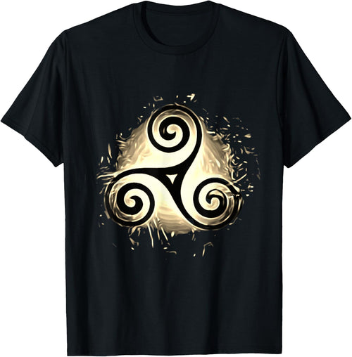 Triskel Triquetra Rune Celtic Protective , Black, S