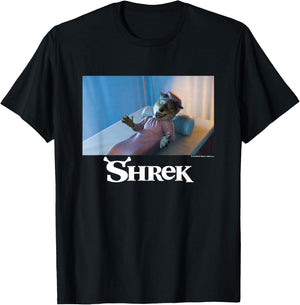 Shrek Iconic Wolf Bed Scene Big Chest Poster T-Shirt - T-Shirt | Black