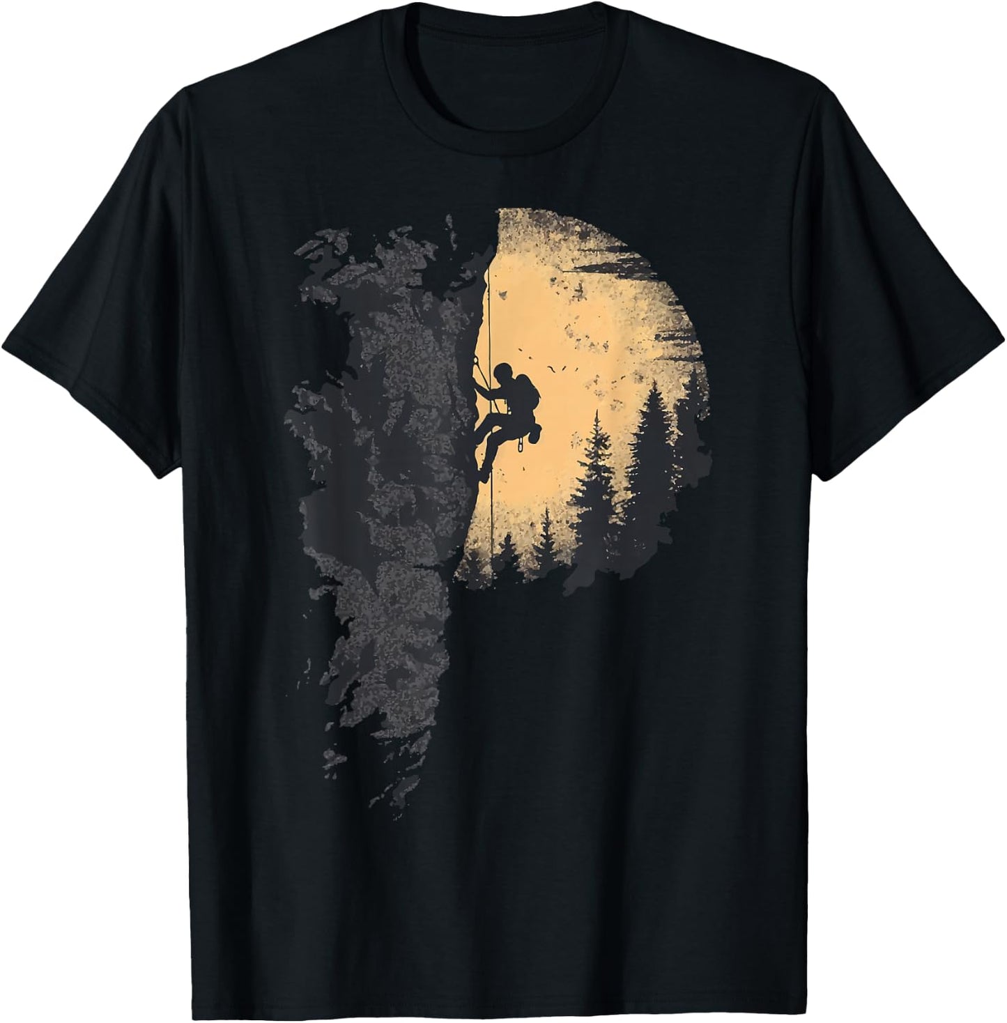 Climbing Mountain Climber Bouldern Gift Mountain , Black, S T-Shirt - T-Shirt | Black