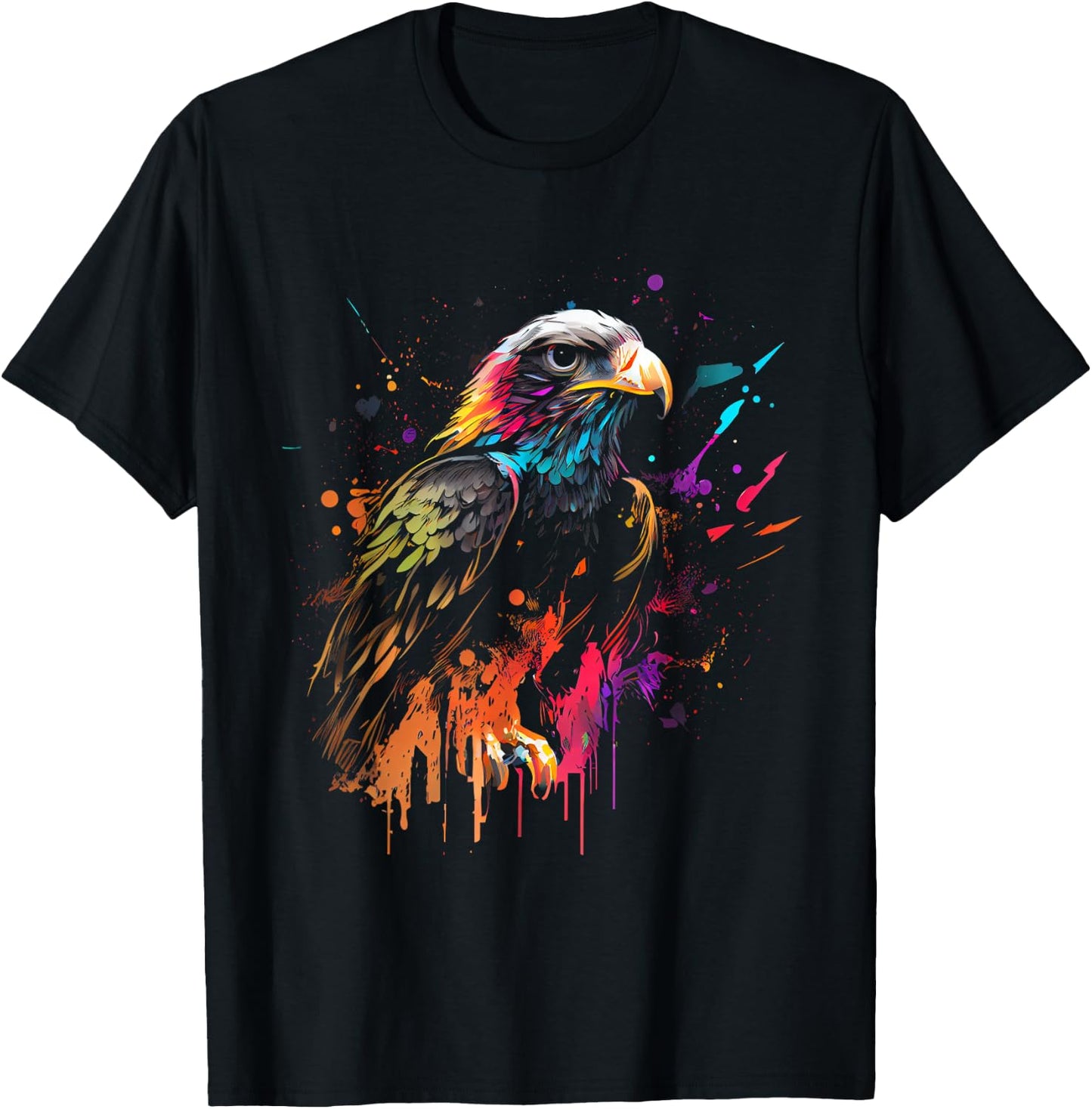 Falcon bird colorful color bird of prey bird lover T-Shirt - T-Shirt | Black