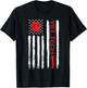 Vet Tech Veterinary Technician American Flag Paw Print Gift T-Shirt - T-Shirt | Black