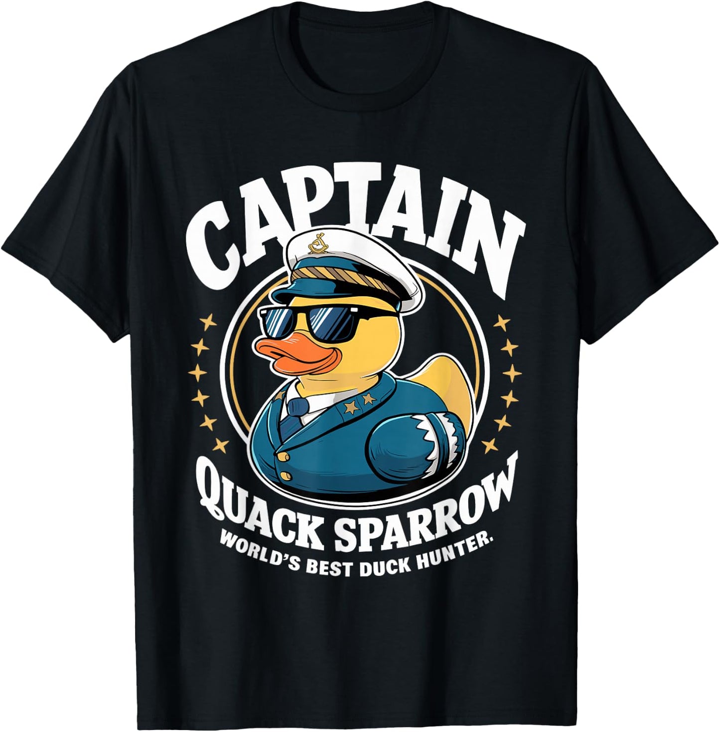 Cruise Duck Hunting Men's Funny Sea Captain Rubber Duck T-Shirt - T-Shirt | Black