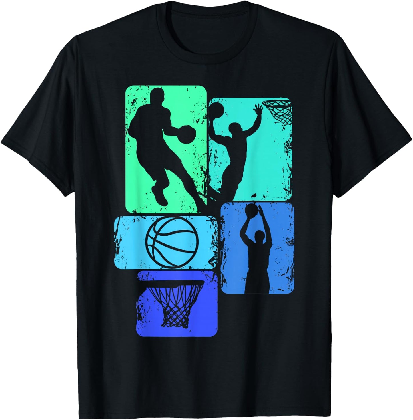 Basketball Basketball Children's Boys Men's , black T-Shirt - T-Shirt | Black