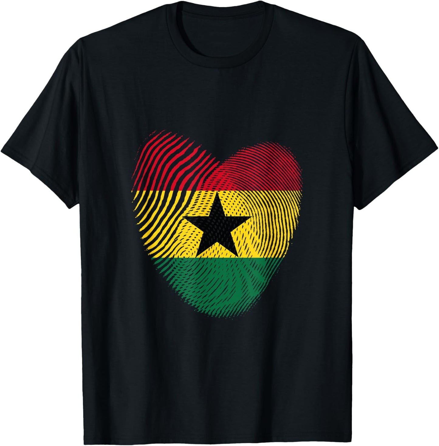 Football Jersey Team Ghana 2022 Supporter Stars T-Shirt - T-Shirt | Black