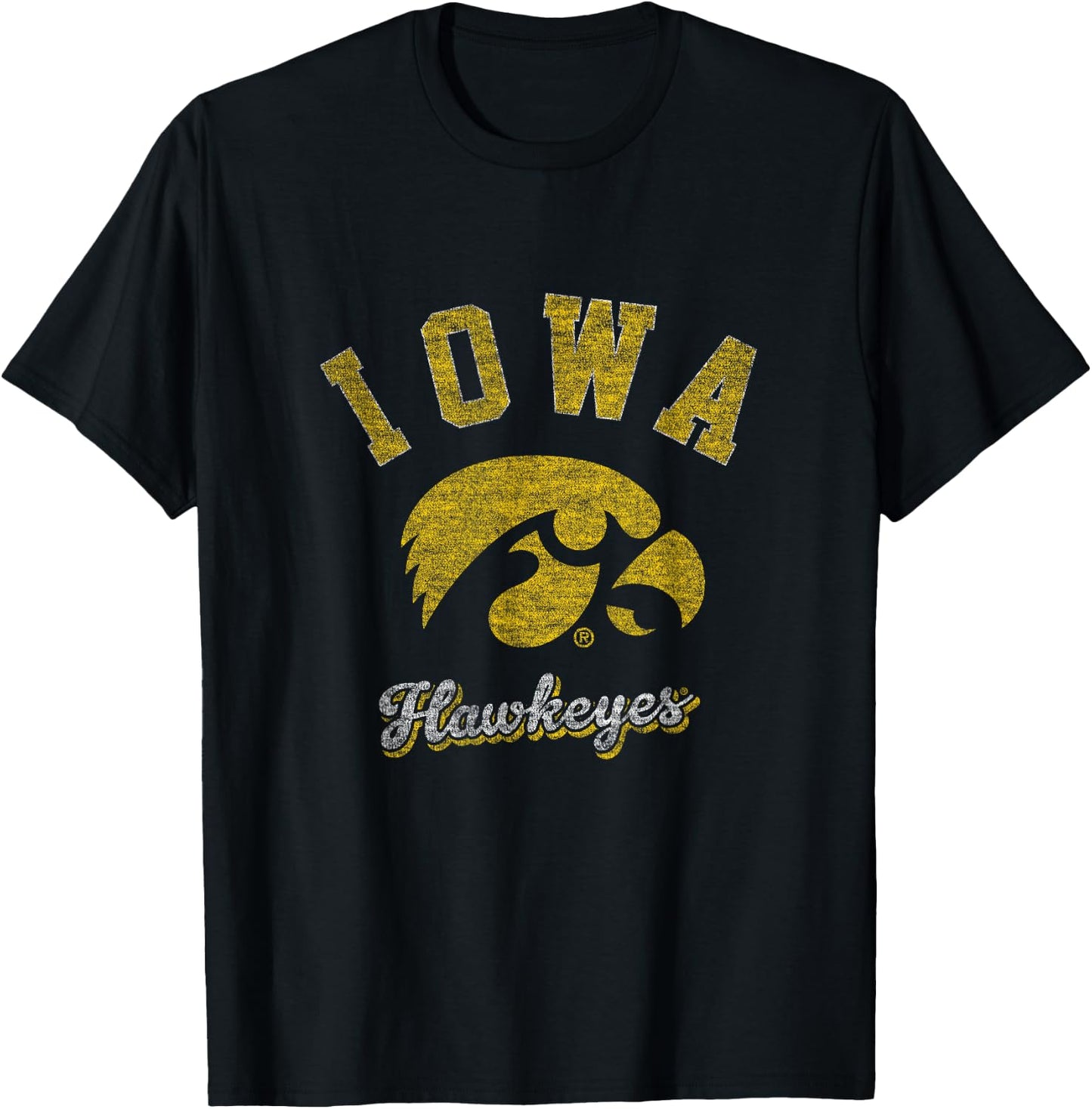 Iowa Hawkeyes | NCAA University of Official | 01AMBK11 T-Shirt - T-Shirt | Black