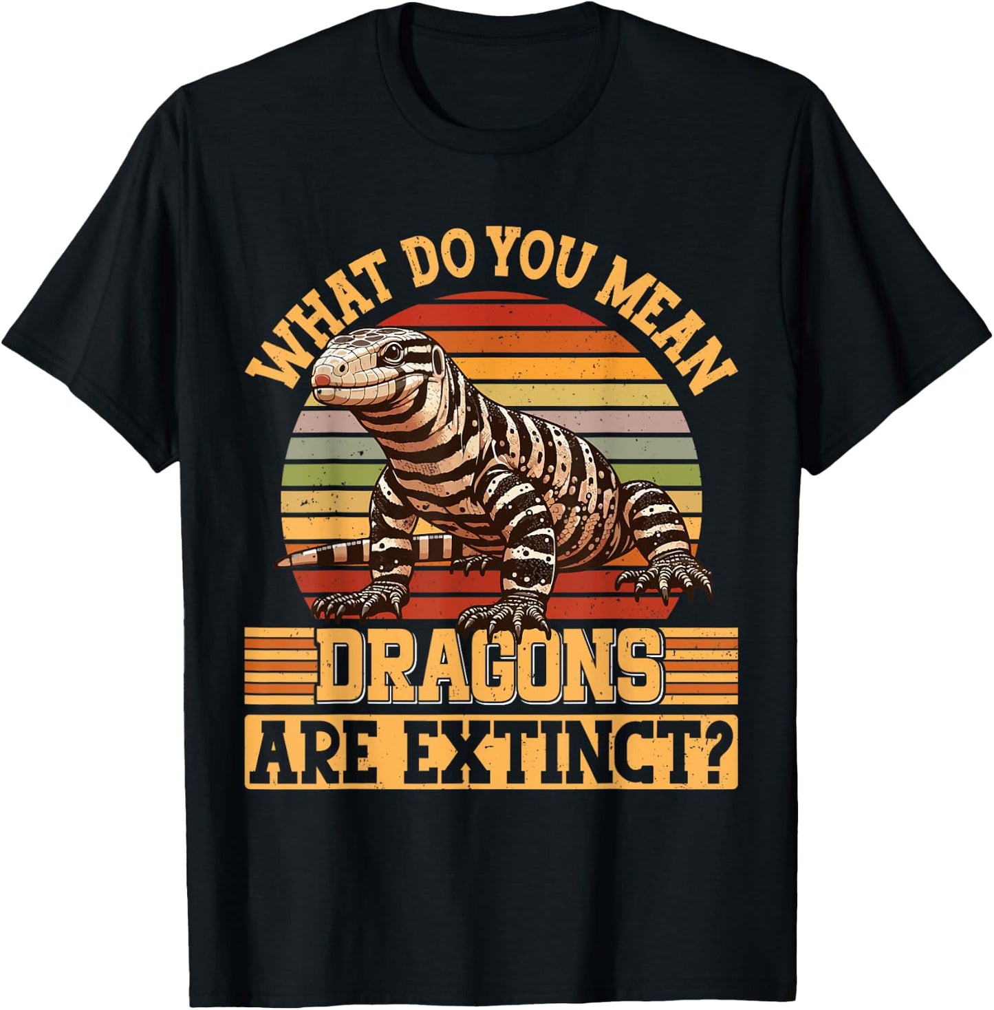 Reptile Lizard Tegu lover T-Shirt - T-Shirt | Black