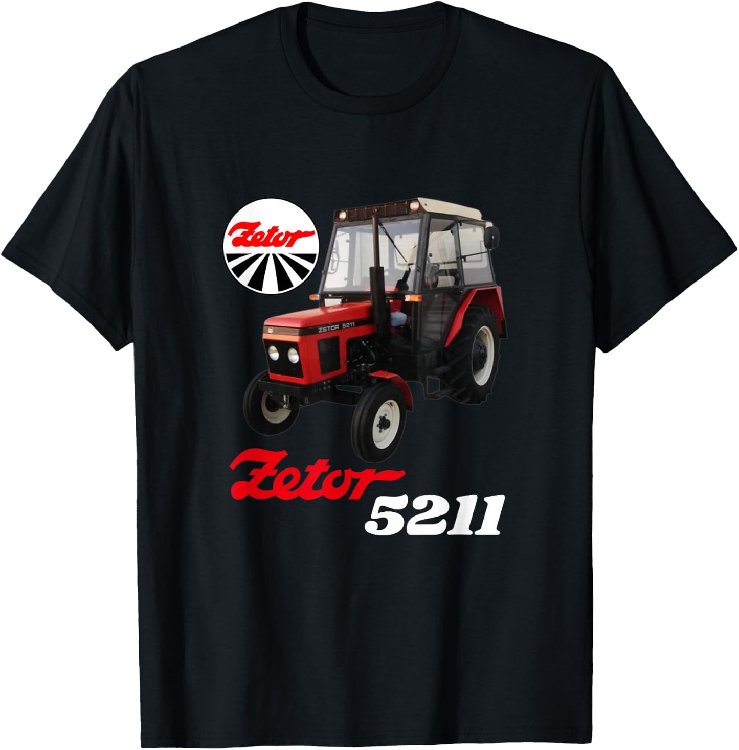 Zetor 5211 ZTS Tractor , Black, S T-Shirt - T-Shirt | Black